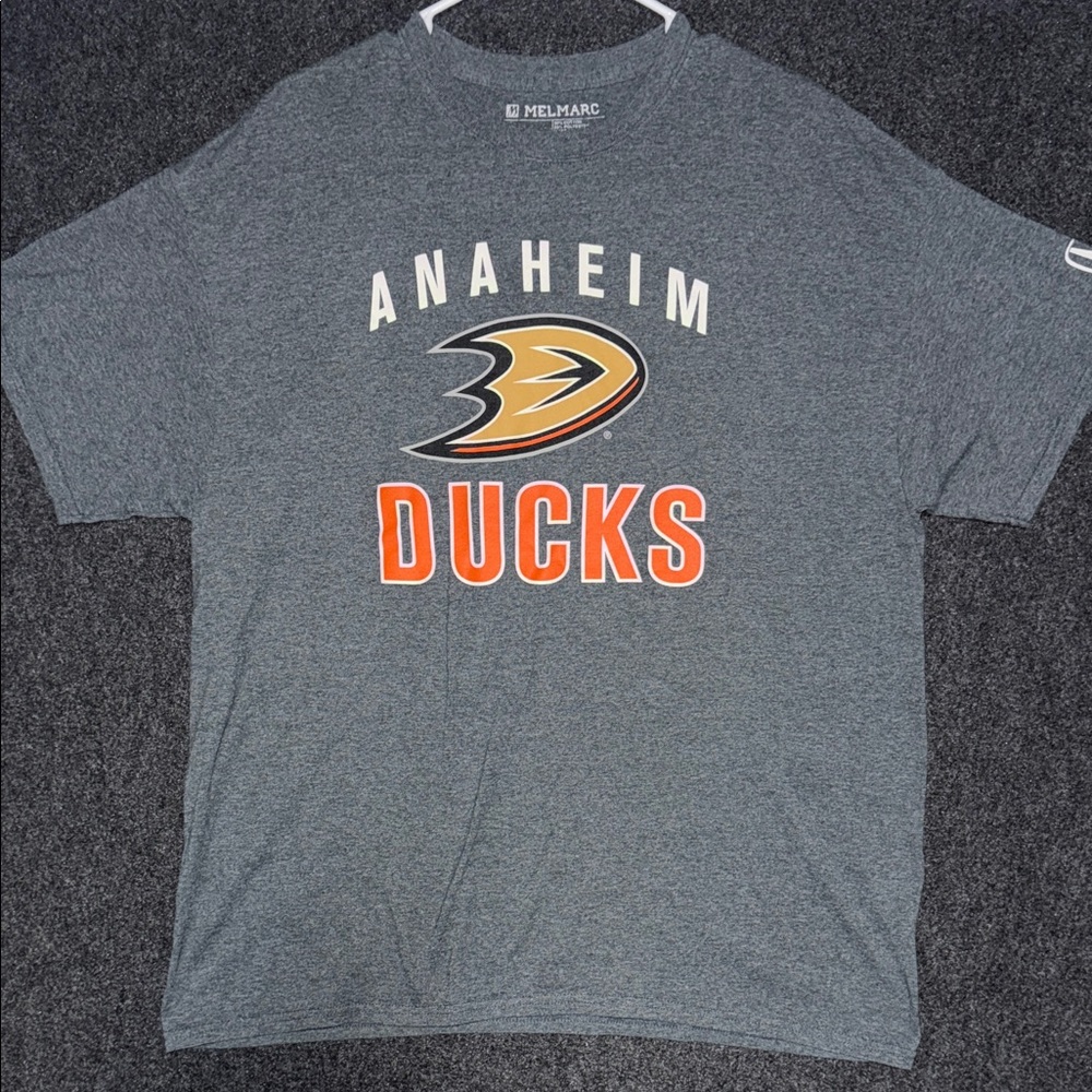 Gray Anaheim Ducks Short Sleeve Tee